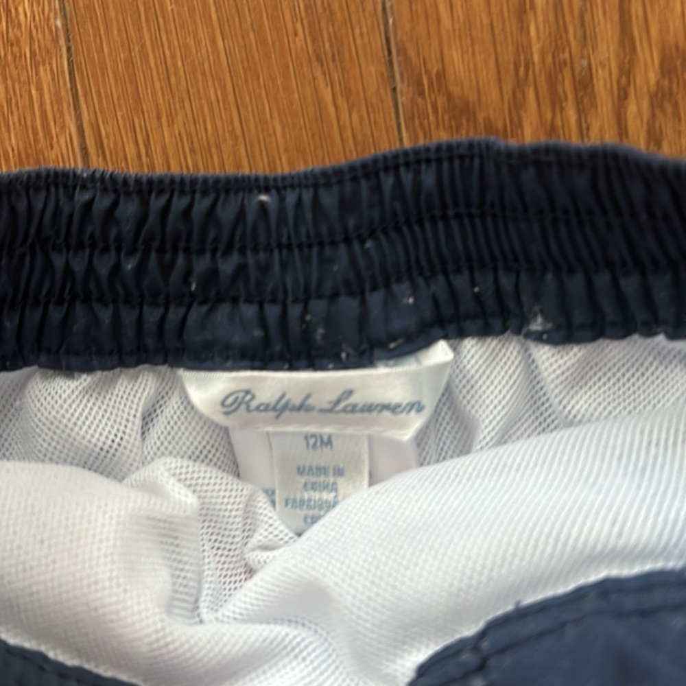 X 2 LIKE NEW/EUC Ralph Lauren Toddler Swim Trunks- Size 12 Months - Picture 9 of 13